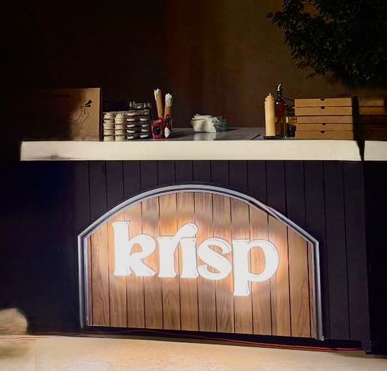 KRISP live cooking catering station